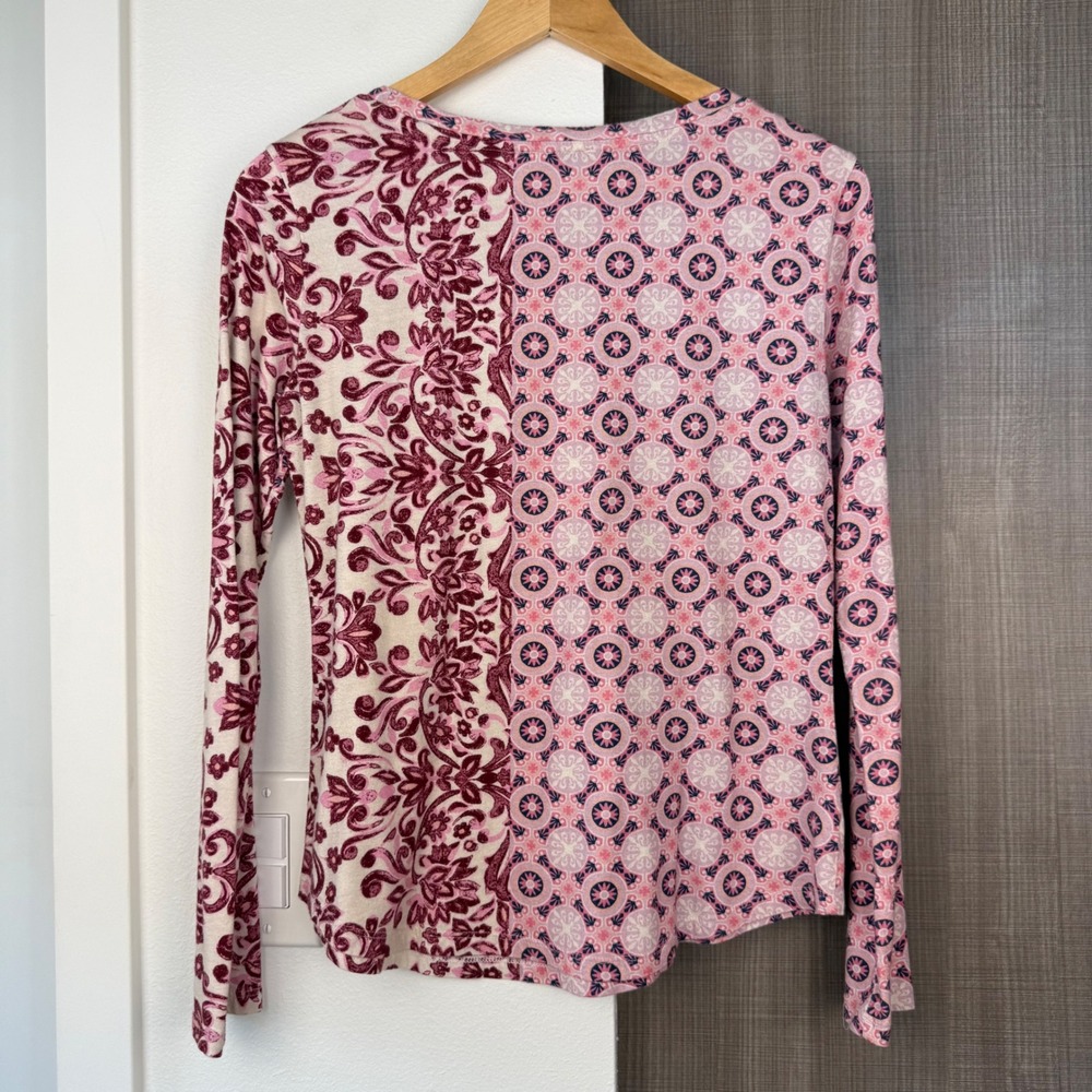 Sundance Pink Celebration Long Sleeve Tee Embroidered - Picture 9 of 13